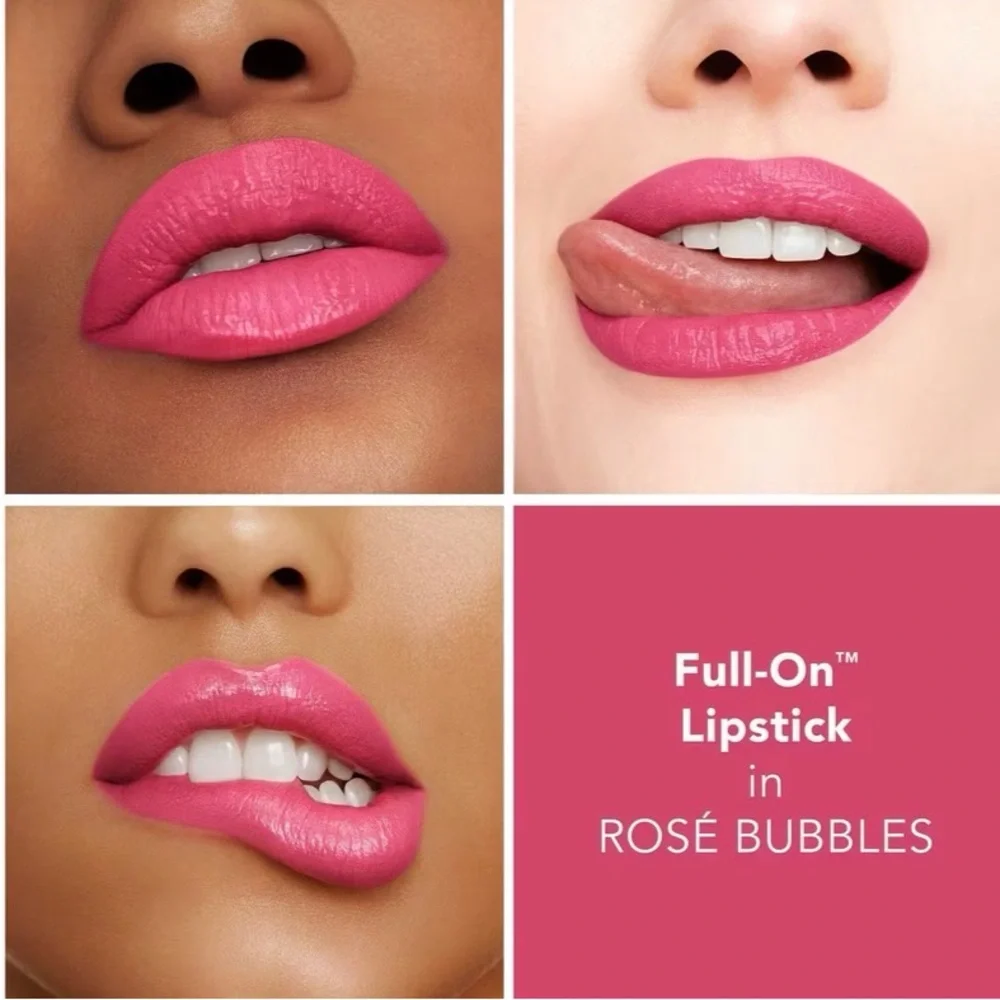 Buxom ROSE BUBBLES plumping satin Full-On Lipstick